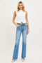 RISEN Tummy Control 4 Way Stretch Mid Rise Flare Jeans