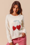 SO ME Heart Cherry Knitted Valentine Sweater Top