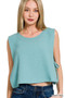 Zenana Double Gauze Side Tie Sleeveless Top