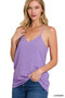 Zenana Woven Airflow Adjustable Strap V-Neck Cami