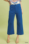 Umgee Scallop Hem Wide Leg Pants