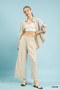 Umgee Frayed Hem Wide Leg Pants