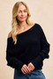 BiBi Waffle Knit Off Shoulder Top