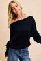 BiBi Waffle Knit Off Shoulder Top