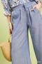 Umgee Linen Blend Striped Wide Leg Pants
