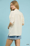 Umgee Textured Puff Sleeve Blouse