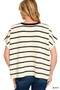 Zenana Striped Oversize Sweater Top