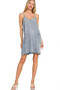 Zenana Enzyme Stone Washed Lyocell Mini Dress