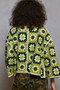 POL Open Front Cardigan with Varied Patterns