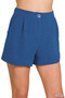 Zenana Woven Airflow Back Elastic Waist Shorts