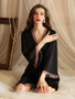 Sexy Pajamas Women'S Nightgown Long-Sleeved Lace Bathrobe Pajamas Homewear