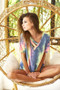 BiBi Tie Dye Terry V Neck Top With Double Strap