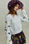 SO ME Mardi Gras Glitter Bow Ribbon Sweater Knit Top