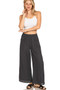 Zenana Woven Airflow Elastic Waistband Pants