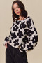 SO ME Loose Fit Flower Lightweight Sweater Top