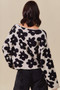 SO ME Loose Fit Flower Lightweight Sweater Top