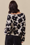 SO ME Loose Fit Flower Lightweight Sweater Top