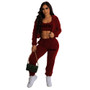 Women'S Fashion Casual Letter Print Hooded Pocket Sports Casual Three-Piece Set