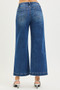 RISEN High Rise Wide Leg Jeans With Pocket Button Detail
