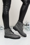 Forever Link Rhinestone Lace-Up Combat Boots