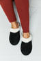 Forever Link Two-Tone Seam Detail Slippers in Black