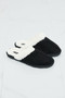 Forever Link Two-Tone Seam Detail Slippers in Black