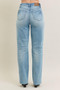 Judy Blue Full Size High Waist  Rigid Magic Star Shaped Destroy 90's Straight Jeans Plus Size