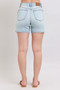 Judy Blue Full Size 2 Button Denim Shorts with Pockets Plus Size