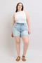 Judy Blue Full Size 2 Button Denim Shorts with Pockets Plus Size