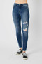 Judy Blue Full Size  High Waist Distressed Skinny Jeans