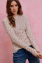 SO ME Ditsy Heart All Over Slub Rib Knit Valentine Top