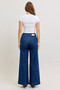 Judy Blue High-Waisted Retro Wide Jeans with Patch Pkts & Twisted Seams