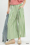 Umgee Vertical Stripe Wide Leg Pants