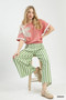 Umgee Vertical Stripe Wide Leg Pants