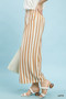 Umgee Vertical Stripe Wide Leg Pants