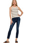 Zenana Stripe Sweater Tank Top