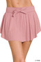 Zenana Ruffle Hem Tennis Skirt With Hidden Inner Pockets