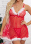 Plus Size Christmas sexy lingerie slip dress