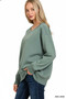 Zenana Fleece Boat Neck Sweatshirt