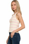 Zenana Stripe Sweater Tank Top