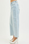 RISEN High Rise Crop Barrel Jeans