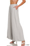 Zenana Relaxed Fit Elastic Waisted Wide Leg Pants