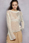 POL Openwork Round Neck Knit Cover Up