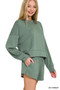 Zenana Scuba Long Sleeve Sweatshirts & Shorts Set