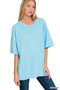 Zenana Cotton Short Sleeve Oversized Tunic Tee