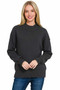 Zenana Wide Neckband Drop Shoulder Sweater