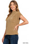 Zenana Chenille Waffle Short Sleeve Sweater