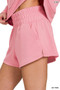 Zenana Scuba Long Sleeve Sweatshirts & Shorts Set