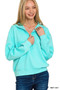 Zenana Scuba Half Zip Pullover Sweatshirt