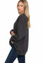 Zenana Oversized Round Neck Fleece Tunic Sweatshirt